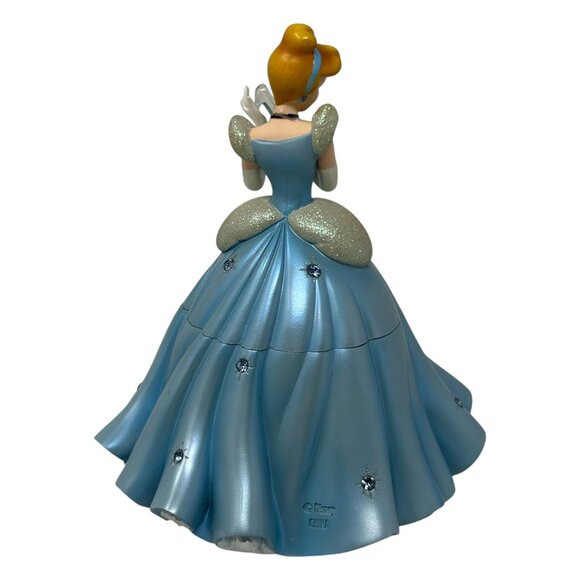 Disney Cinderella Ceramic Trinket Box With Glitter & Gemstone Details READ - Picture 3 of 16